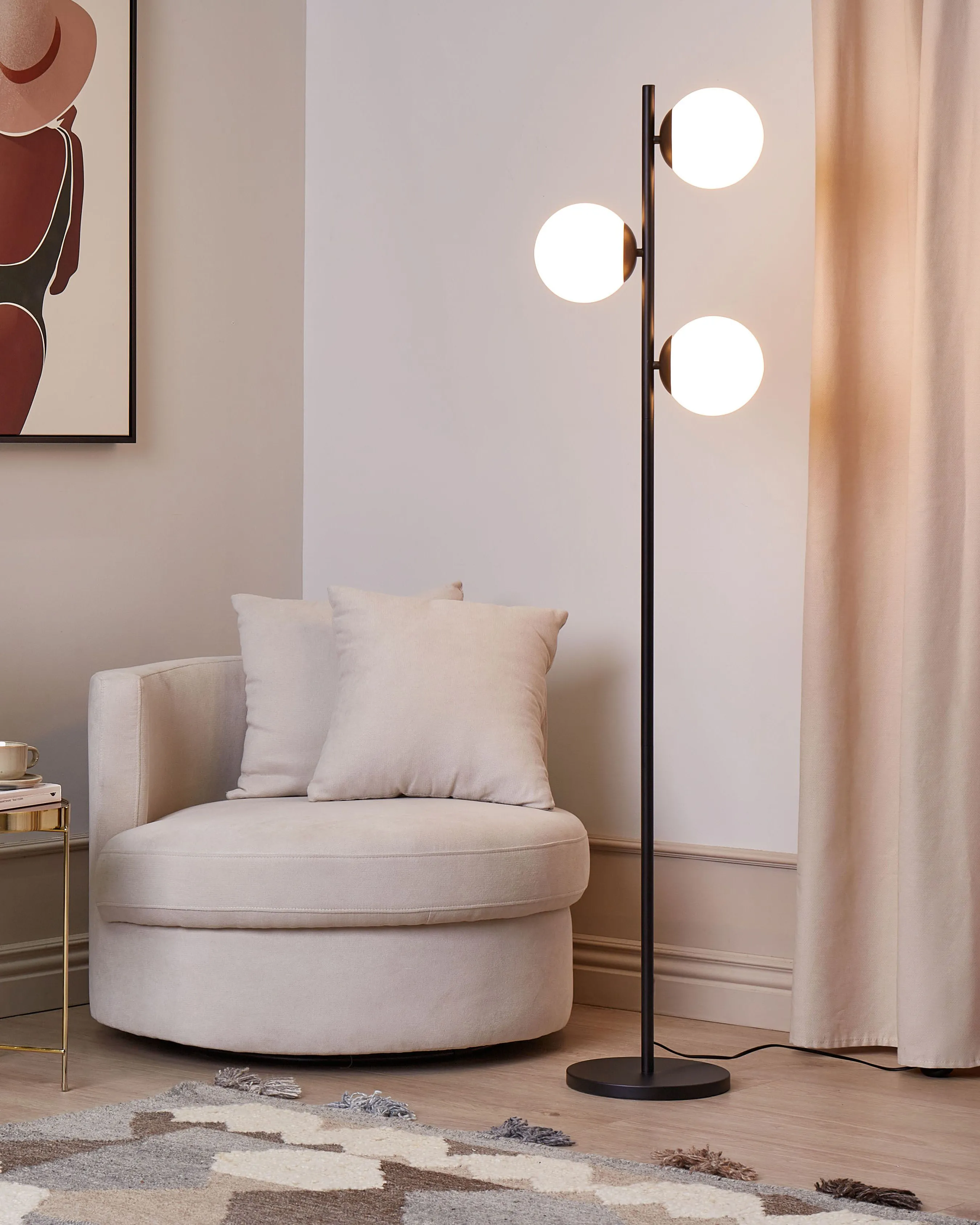 Staande lamp WADI Metaal Zwart