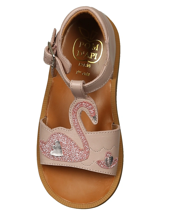Leder-Sandalen POPPY – SWAN in rosa