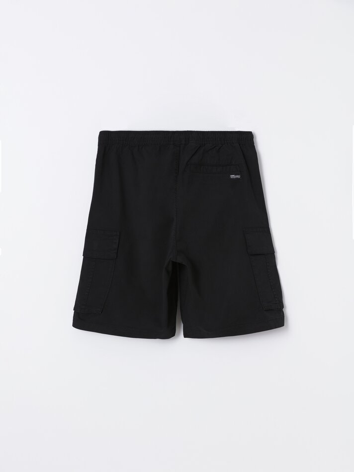Bermuda jogger - cargo - Preta