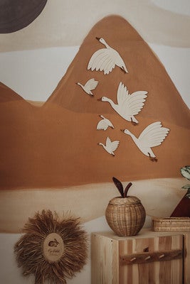lis wycina Flying Geese Veggdekorasjon Tre Venstre