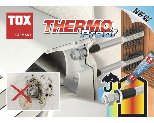 Tox Thermo Proof Plus M16x300 mm afstandshoudersysteem, 2 stuks