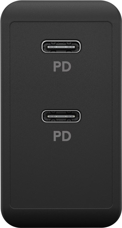 (36W/3A) Dual USB C Ladegerät Netzteil Power Delivery (61757) - Schwarz
