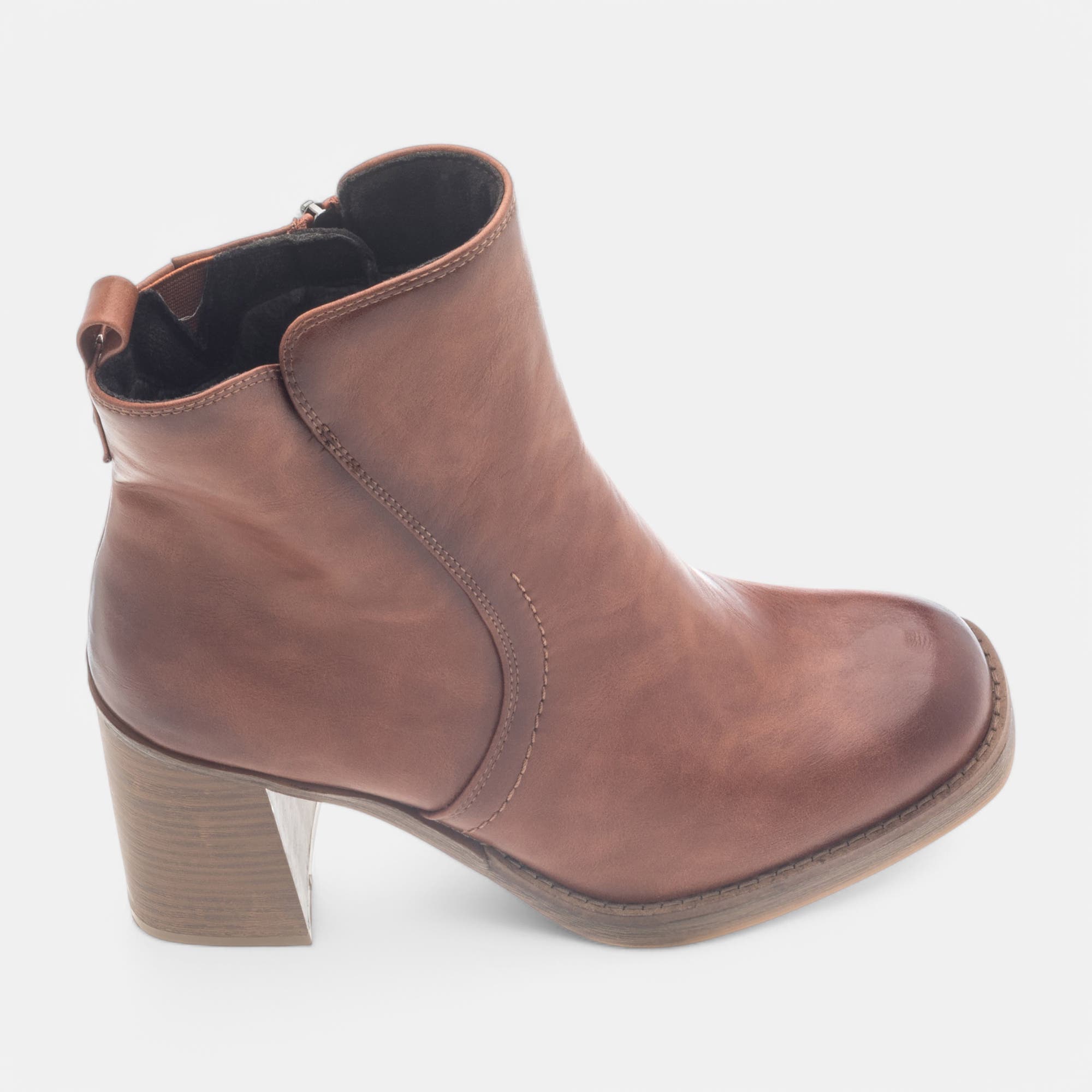 Bottines à talon Femme cognac