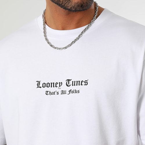 Tee Shirt Oversize Large Daffy Duck Graff Blanc
