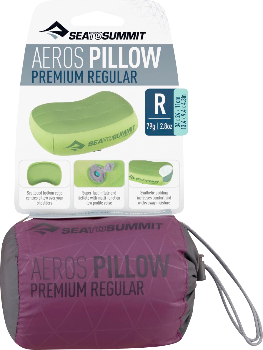 Sea to Summit Aeros Premium Pillow Reisekissen Regular, magenta 34x24x11cm