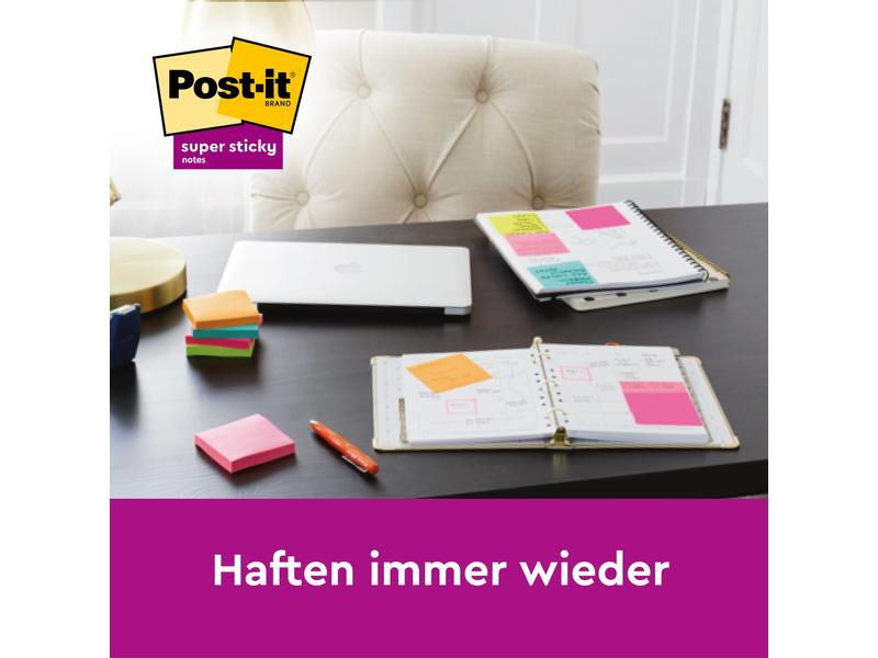 Post-it Notizzettel Super Sticky Promotion 7.6 x 7.6 cm, 6 6 Post-it Blöcke, 4   2 Gratis