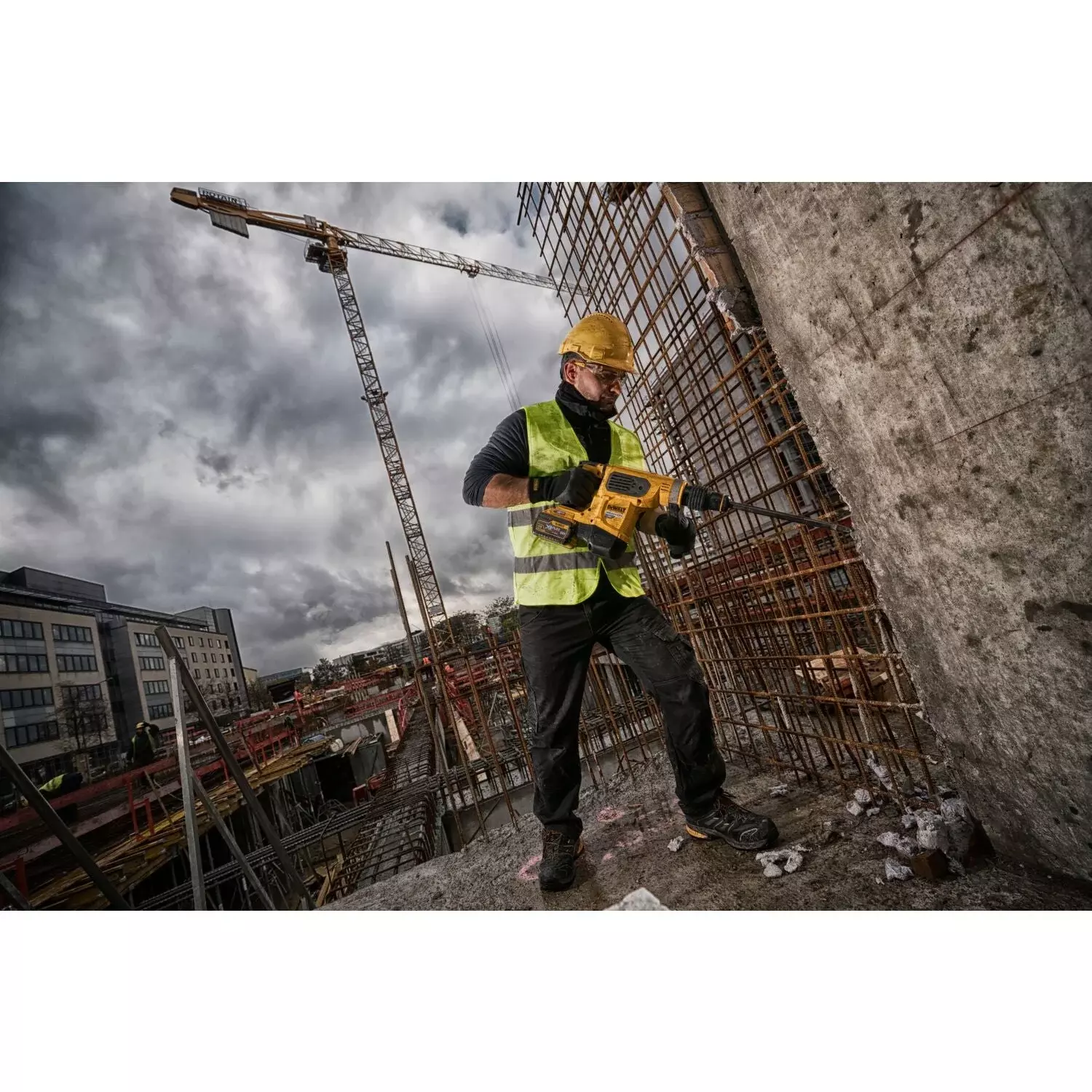 DeWALT DCH481X2 54V Li-Ion accu XR Flexvolt SDS-max combihamer set in koffer (2x 9.0Ah accu) - 6J - koolborstelloos