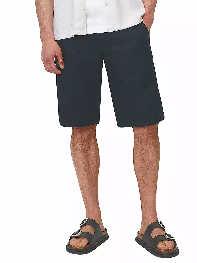 MARC O'POLO Leinenshorts  dunkelblau