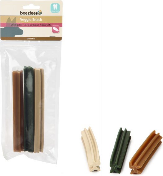 Beeztees hondensnack veggie staaf mix 18 cm 3 stuks