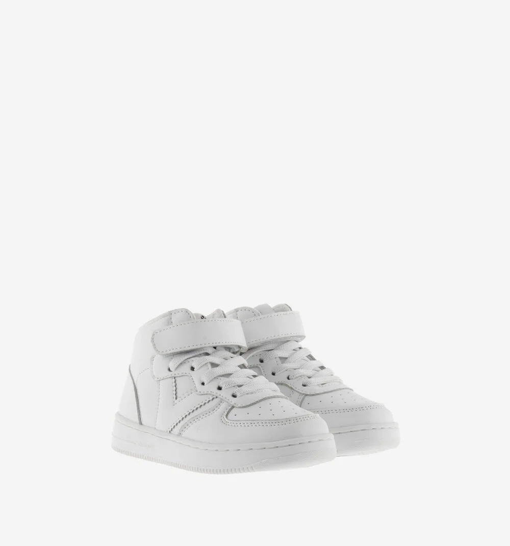 TIEMPO BOTTINE EFFET CUIR Bottines blanches pour enfant BLANCO