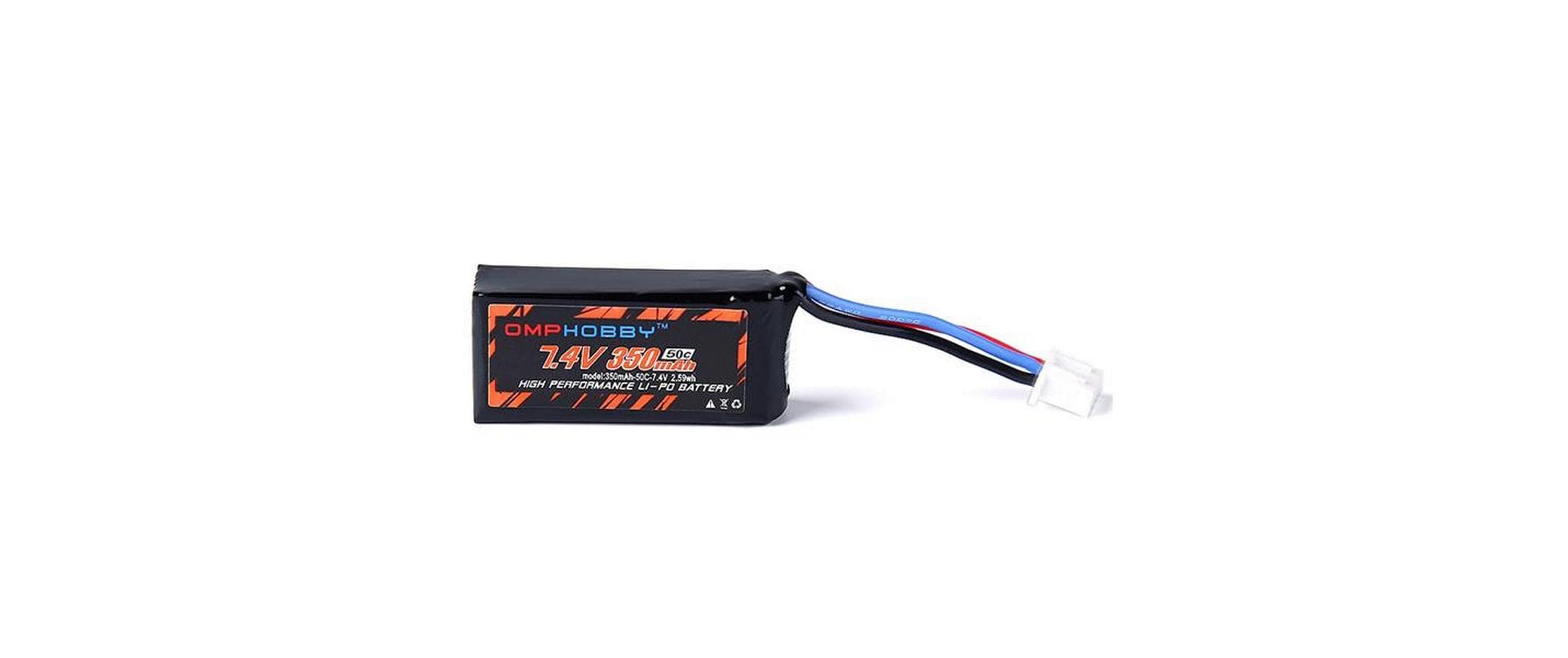 RC-Akku LiPo 350 mAh 7.4 V 50C OMP M1 Evo2S LiPo Akku mit JST-XH Anschluss, passend zu OMPHobby M1 Evo Heli