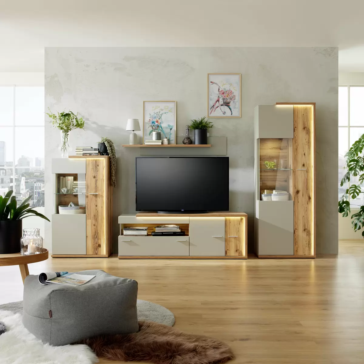 Wandboard Ambiente braun,grau