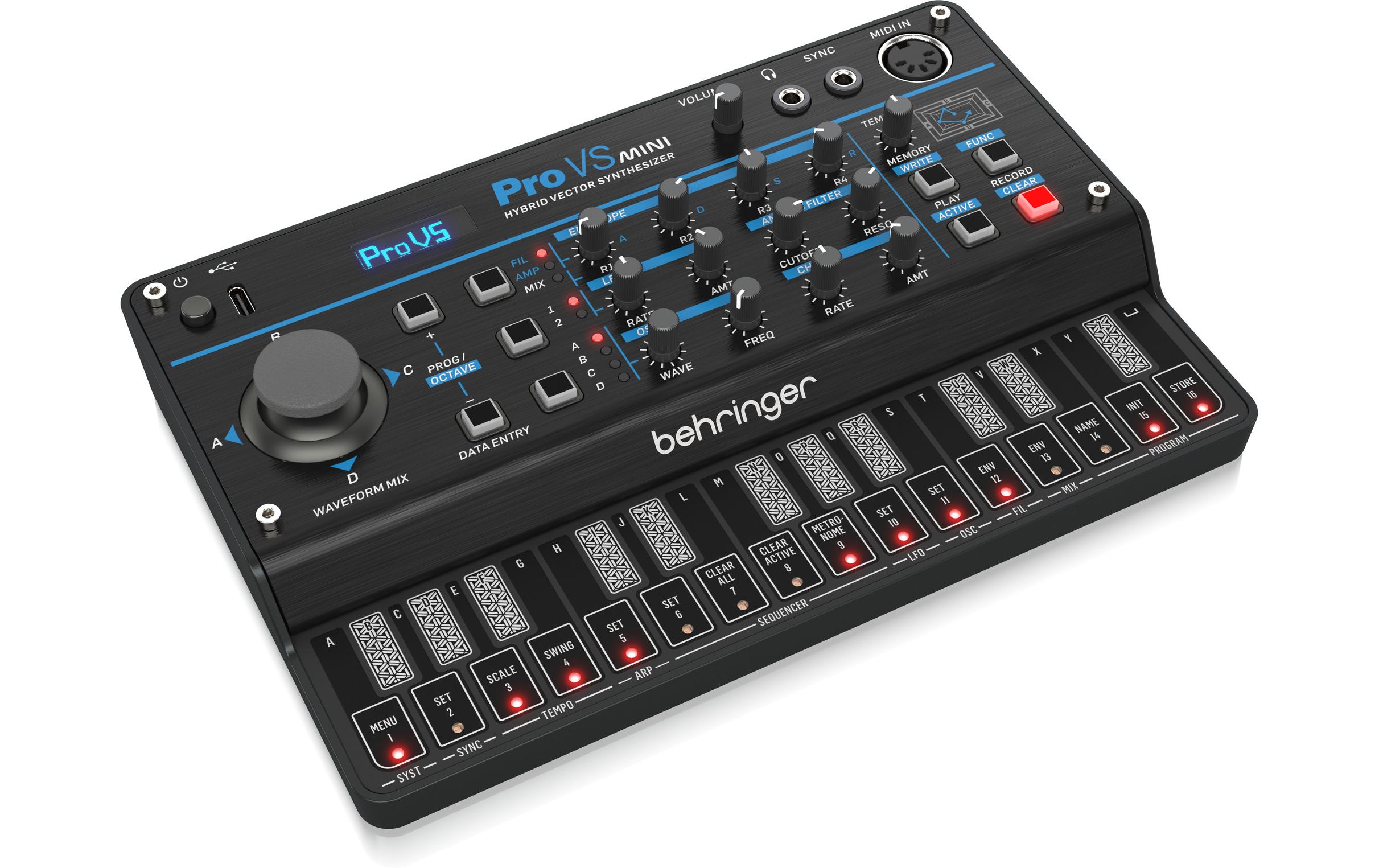 Synthesizer PRO VS MINITragbarer 4-stimmiger Hybrid-Synthesizer