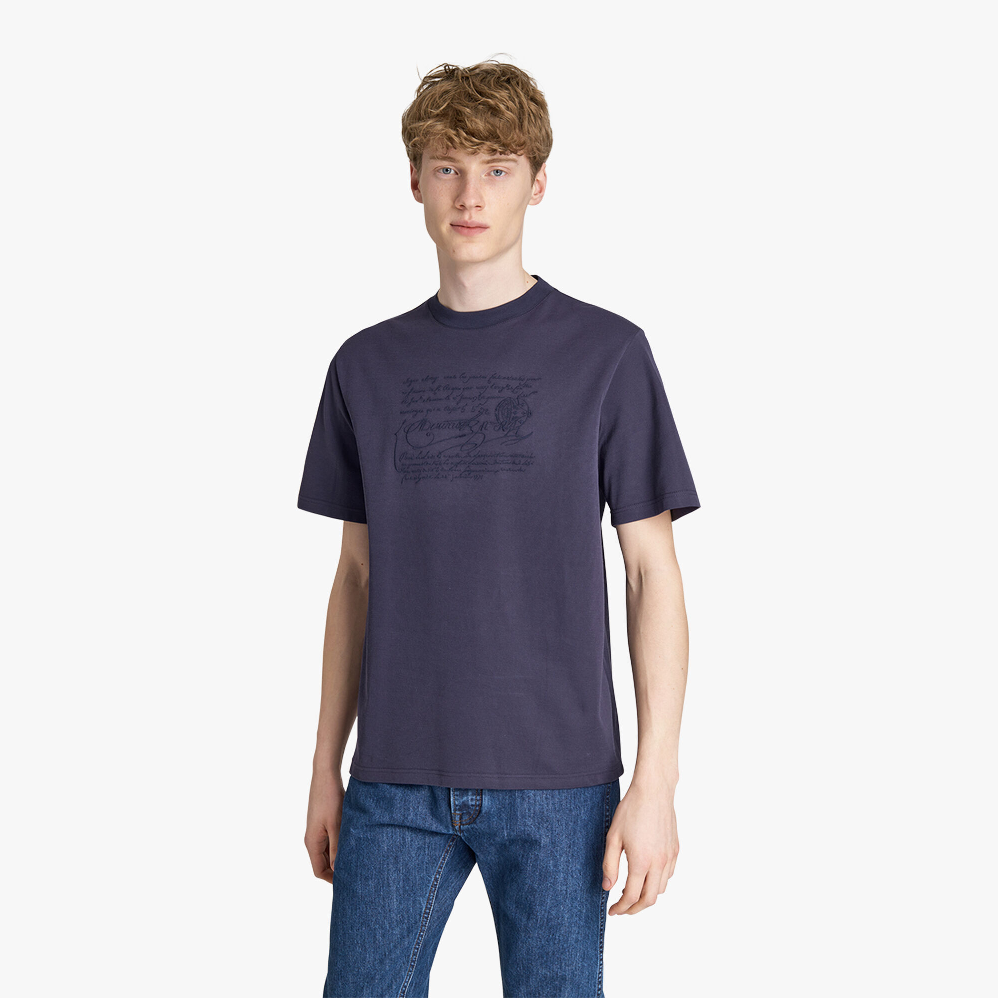 T-shirt Avec Broderie Scritto