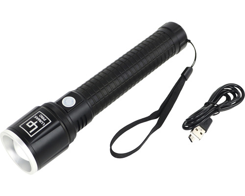 Lumakpro LED oplaadbare zaklamp 235 mm 3000 lm USB-C zwart