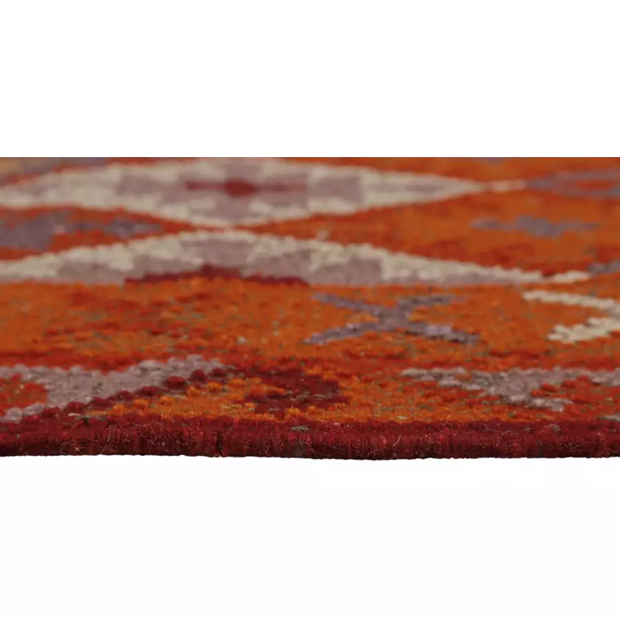Green Looop Handweb-Teppich Pierre rot