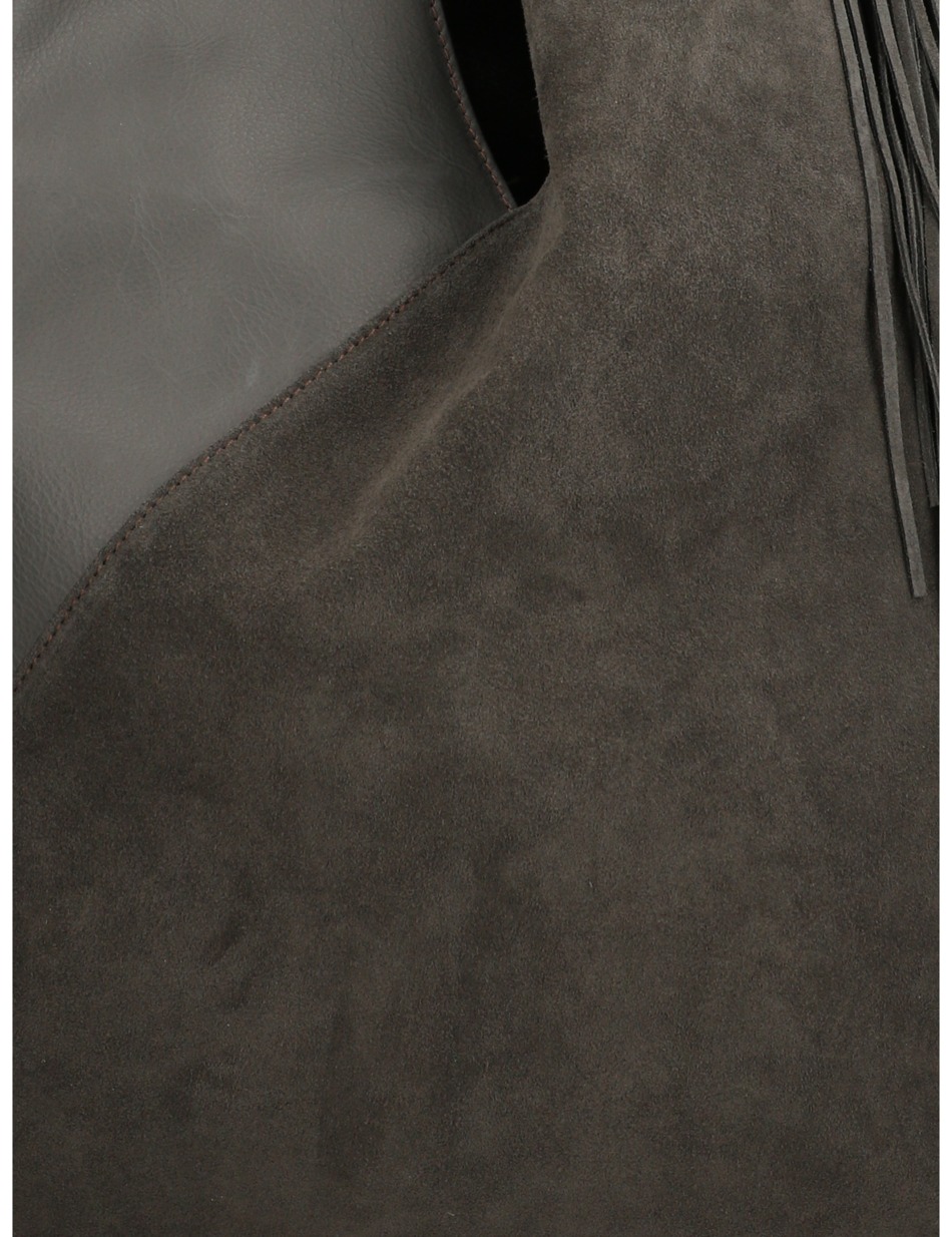 Veloursleder Hobo Bag