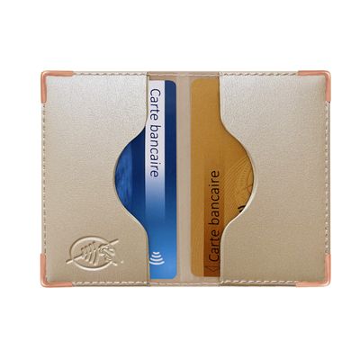 Color Pop - Etui anti-RFID pour 2 cartes bancaires - disponible dans différentes couleurs métallisées