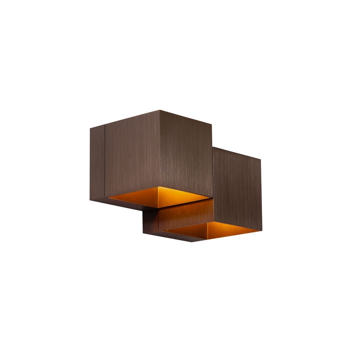 Moderne wandlamp donker brons 2-lichts - Transfer Double