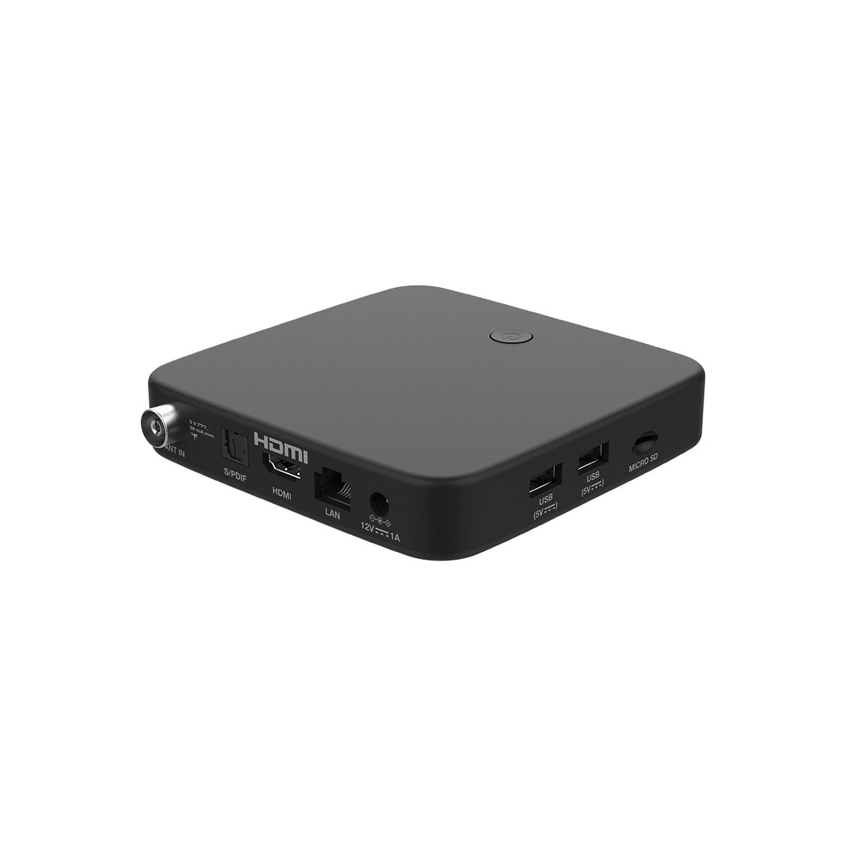 Strong Hybrid DVB-T2 & Android TV Box 4K UHD-strømmeenhet (sort)