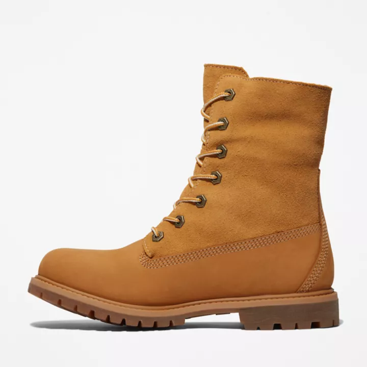 Bottine à revers Timberland Authentics imperméable pour femme en jaune