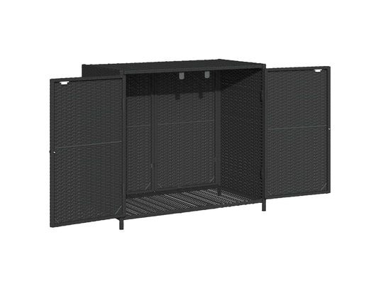 VIDAXL - Armoire de jardin Armoire de rangement de jardin noir 83x45x76 cm résine tress...