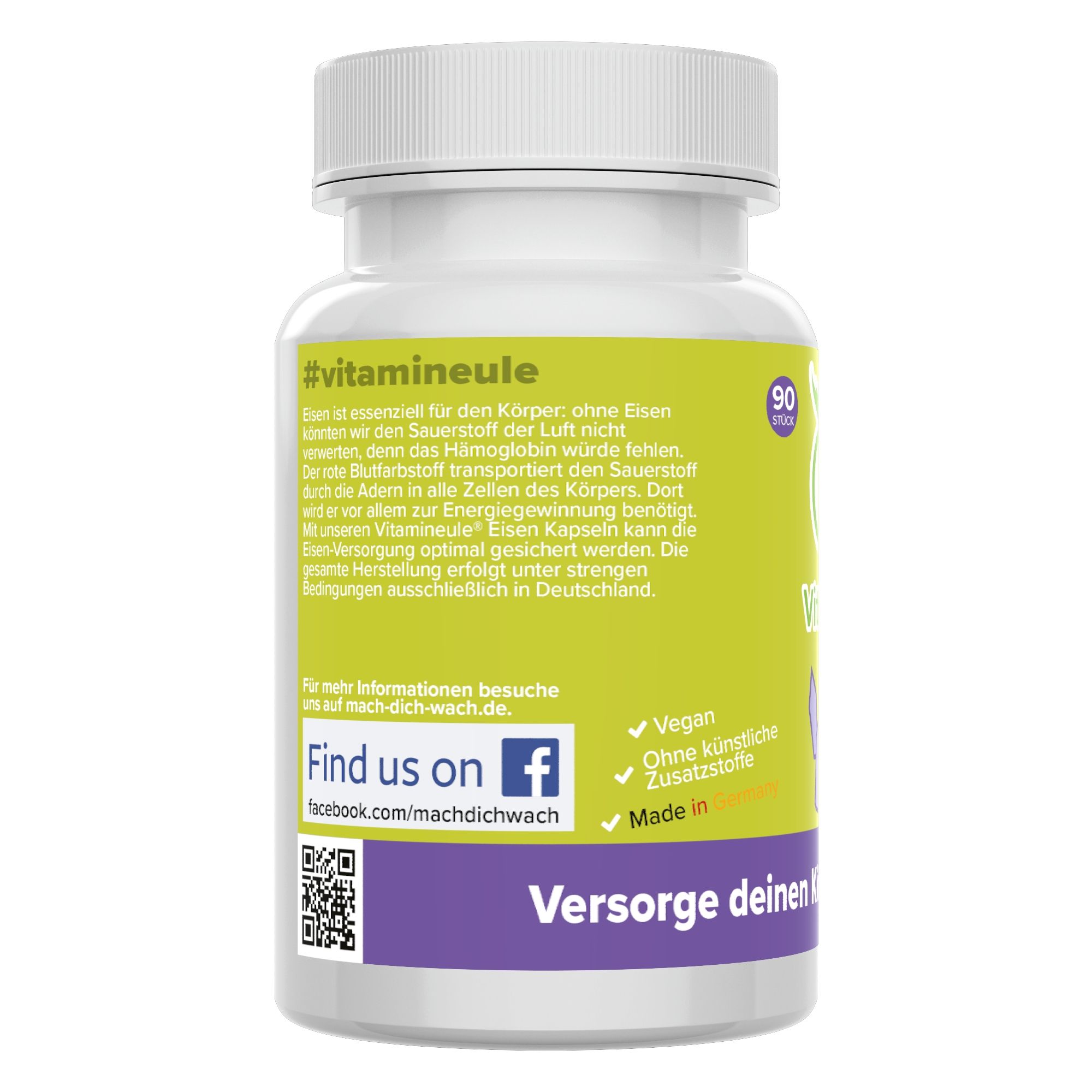 Eisen Kapseln - Eisenbisglycinat - Vitamineule®