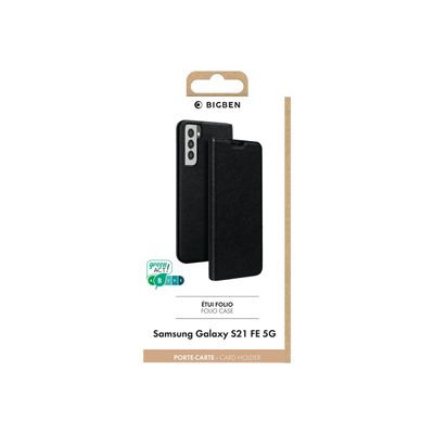 Bigben Connected - Etui folio pour Samsung S21FE 5G - noir