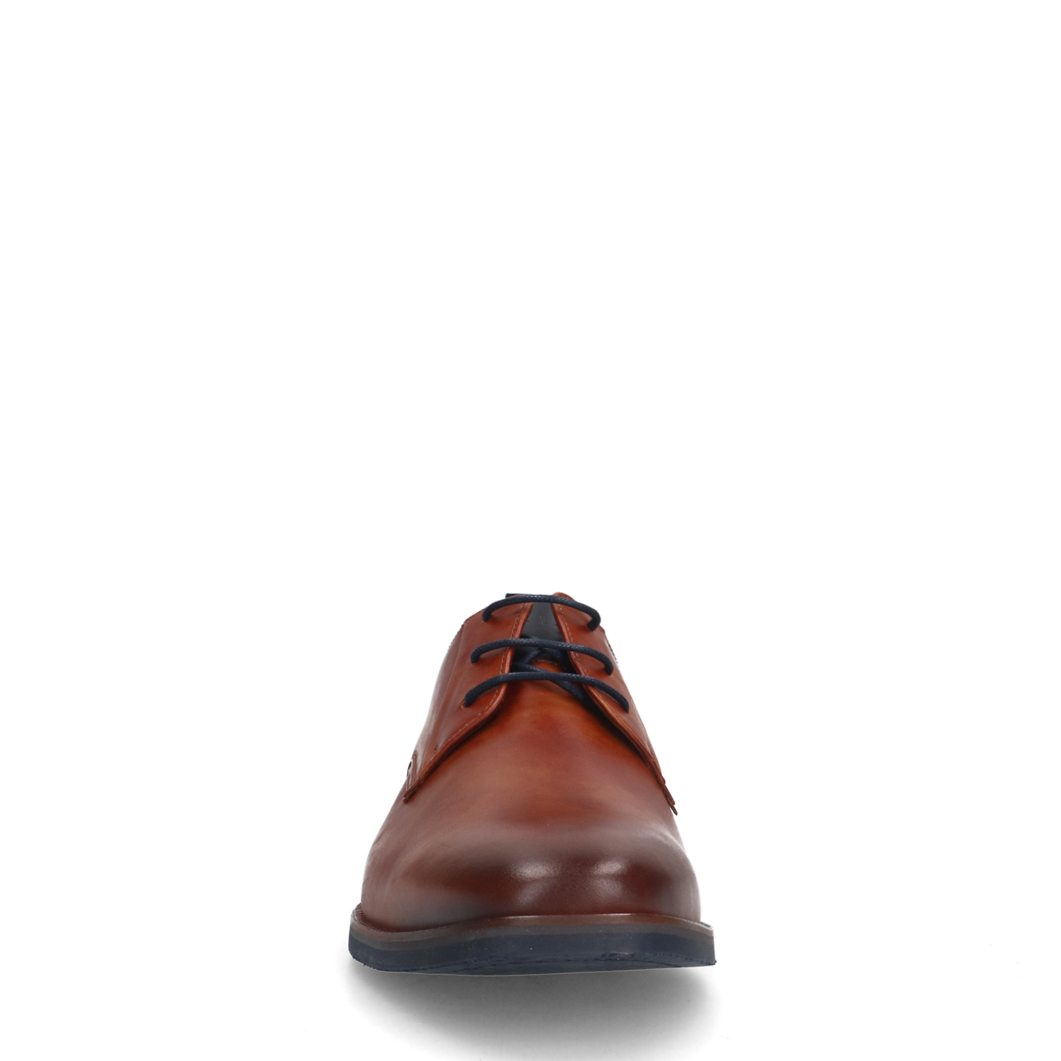 Cognac leren veterschoenen