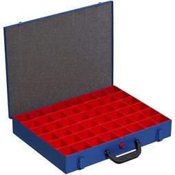 Mallette en métal pour petites pièces EuroPlus Pro M, bleu