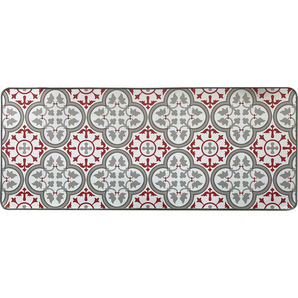 Tapis imprimé PACO polyester rouge 50x120cm