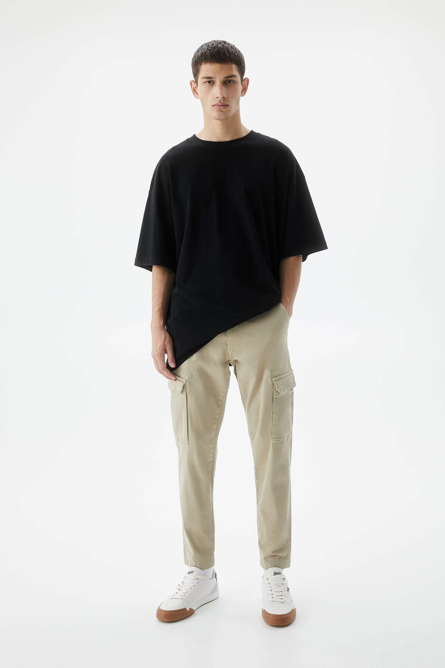 Calça cargo slim - bege