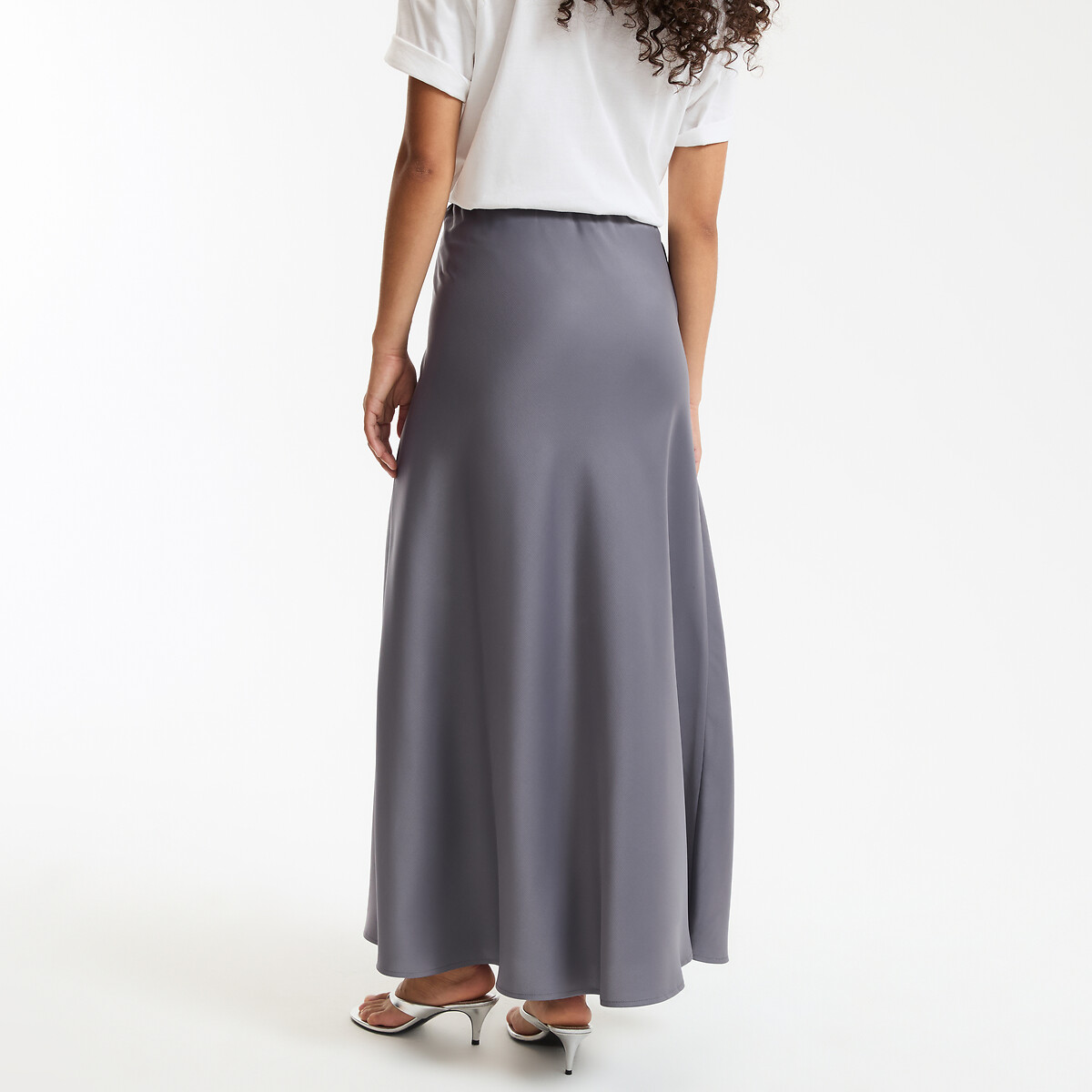 COLEÇÕES LA REDOUTE<br>Saia longa maxi, cetim