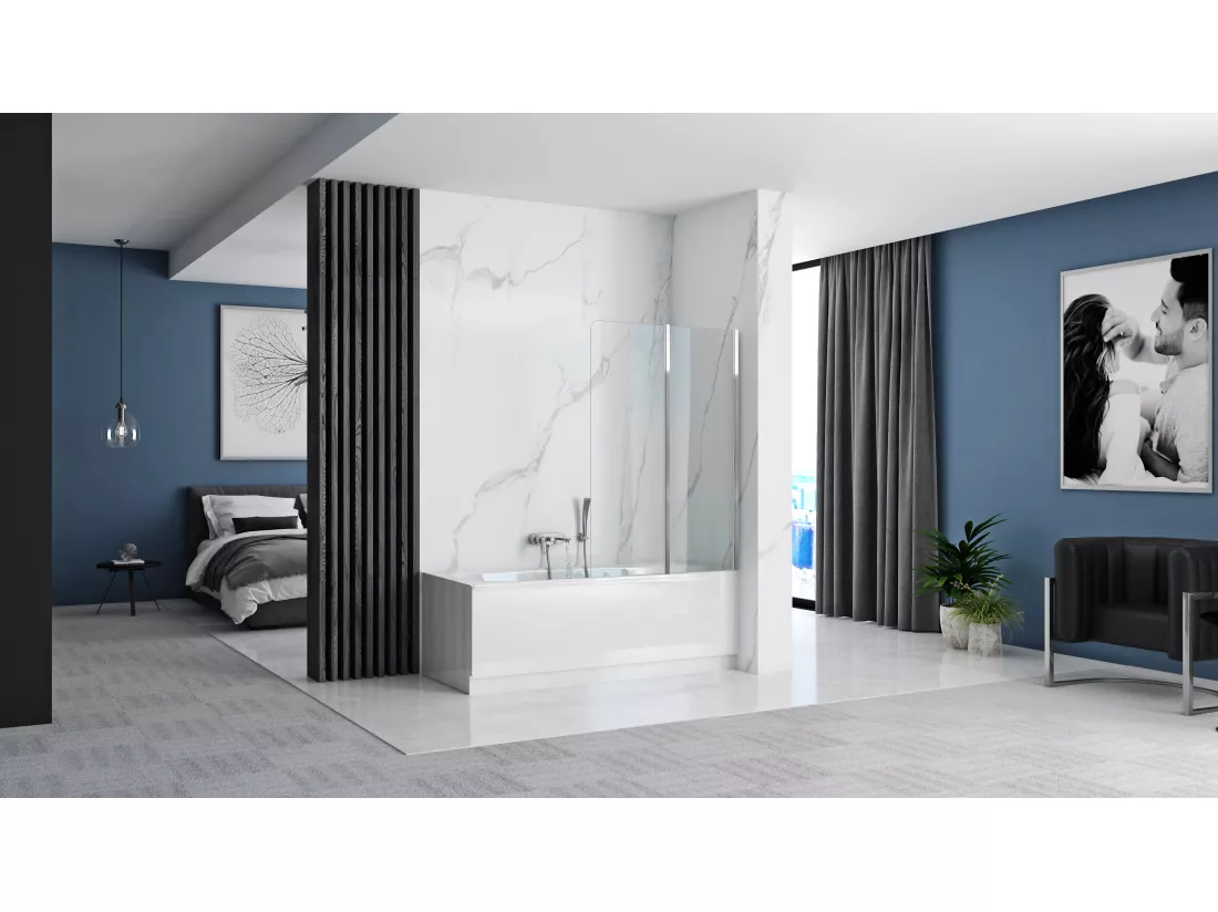 Pare-Baignoire Rea Agat 80 Chrome