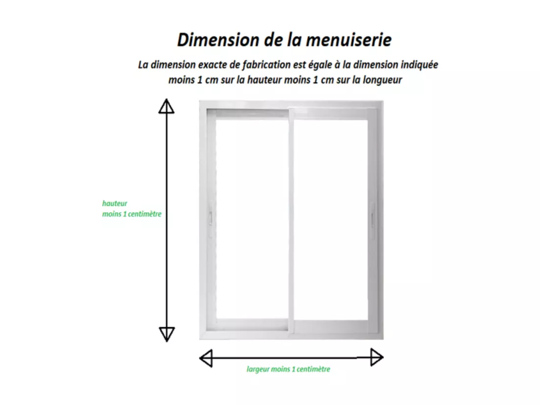 Fenetre Coulissante Alu Blanc 2 Vantaux H105 X L100 Gd Menuiseries