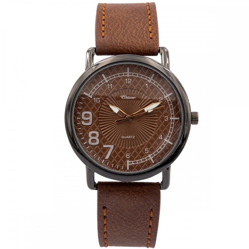 Montre Homme CHTIME bracelet Cuir Marron
