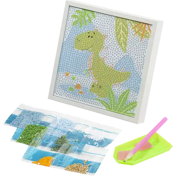 Diamond Painting-Bastelset Dino