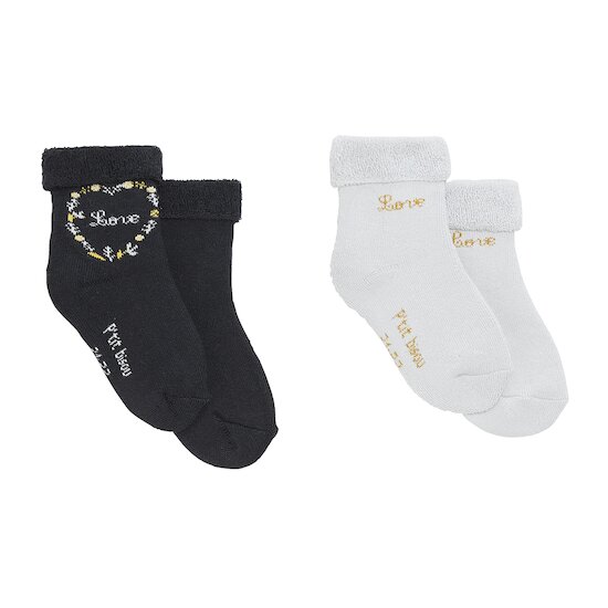 Golden Winter Lot de 2 chaussettes   Love Place        de               P'tit bisou