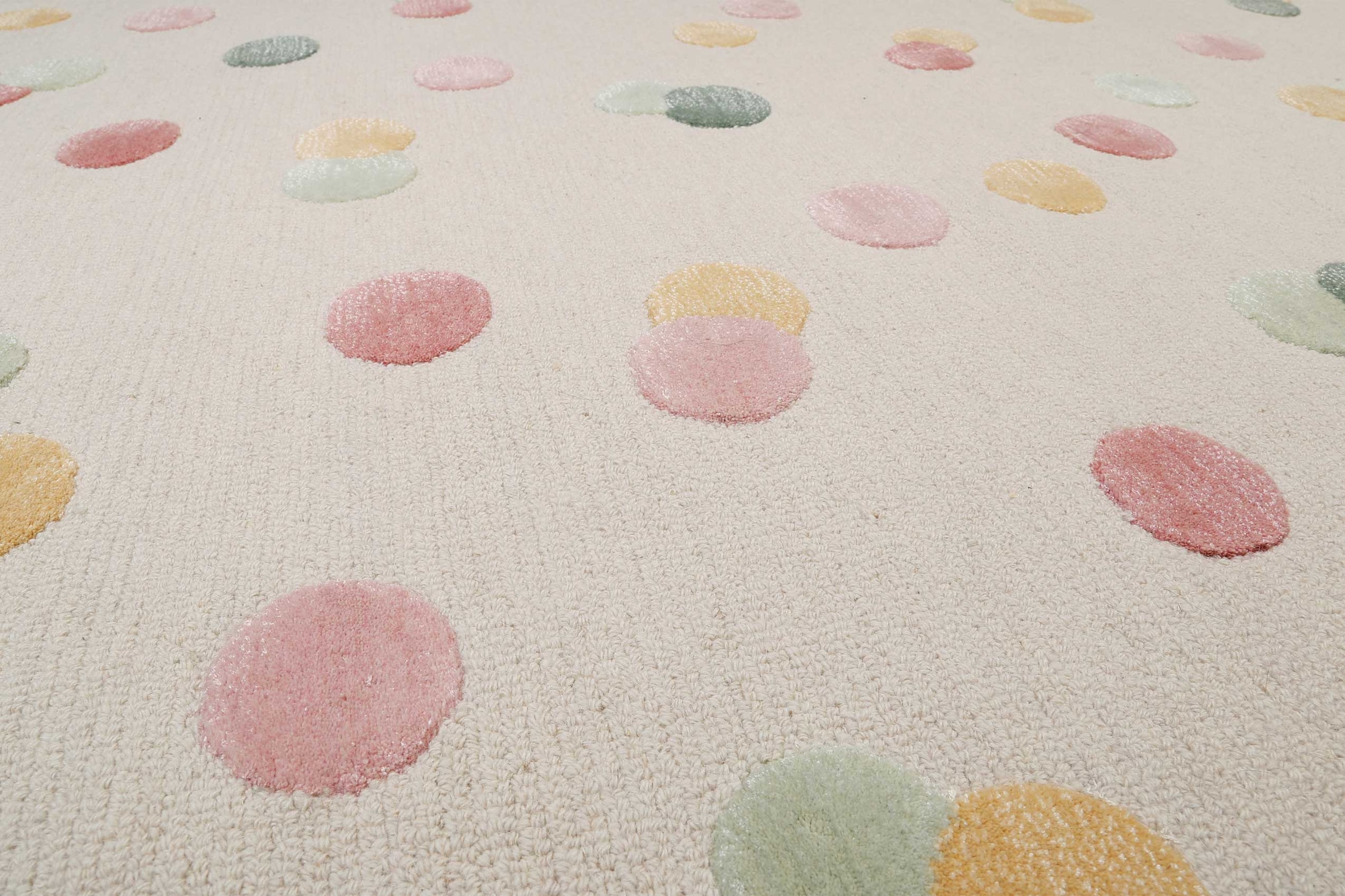 SMART KIDS Kinderteppich »Dana« rechteckig 1,2 mm Höhe modern und natürlich, bunte Polkadots, mit Struktur, Kinderzimmer