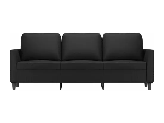 Canapé à 3 places Noir 180 cm Similicuir