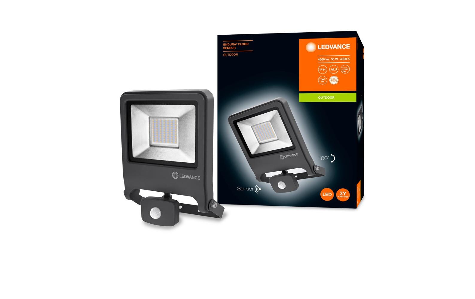 Scheinwerfer LED Endura Flood Sensor, 50 WAussenleuchte mit Sensor