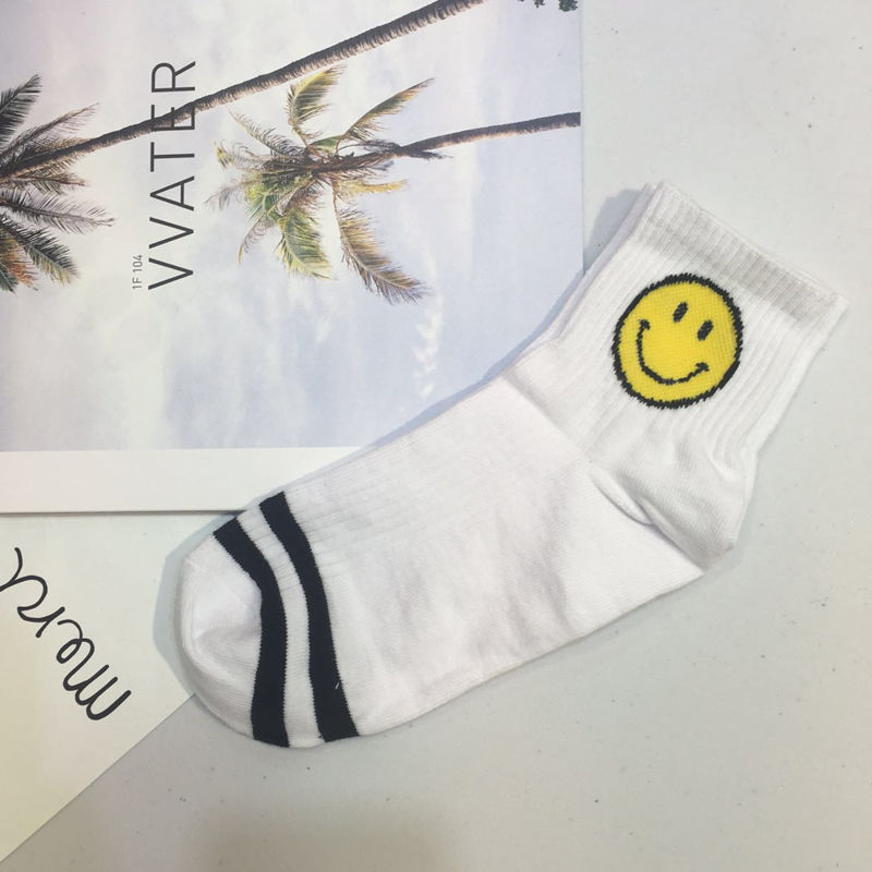 Dute - Smiley Face Enkelsokken