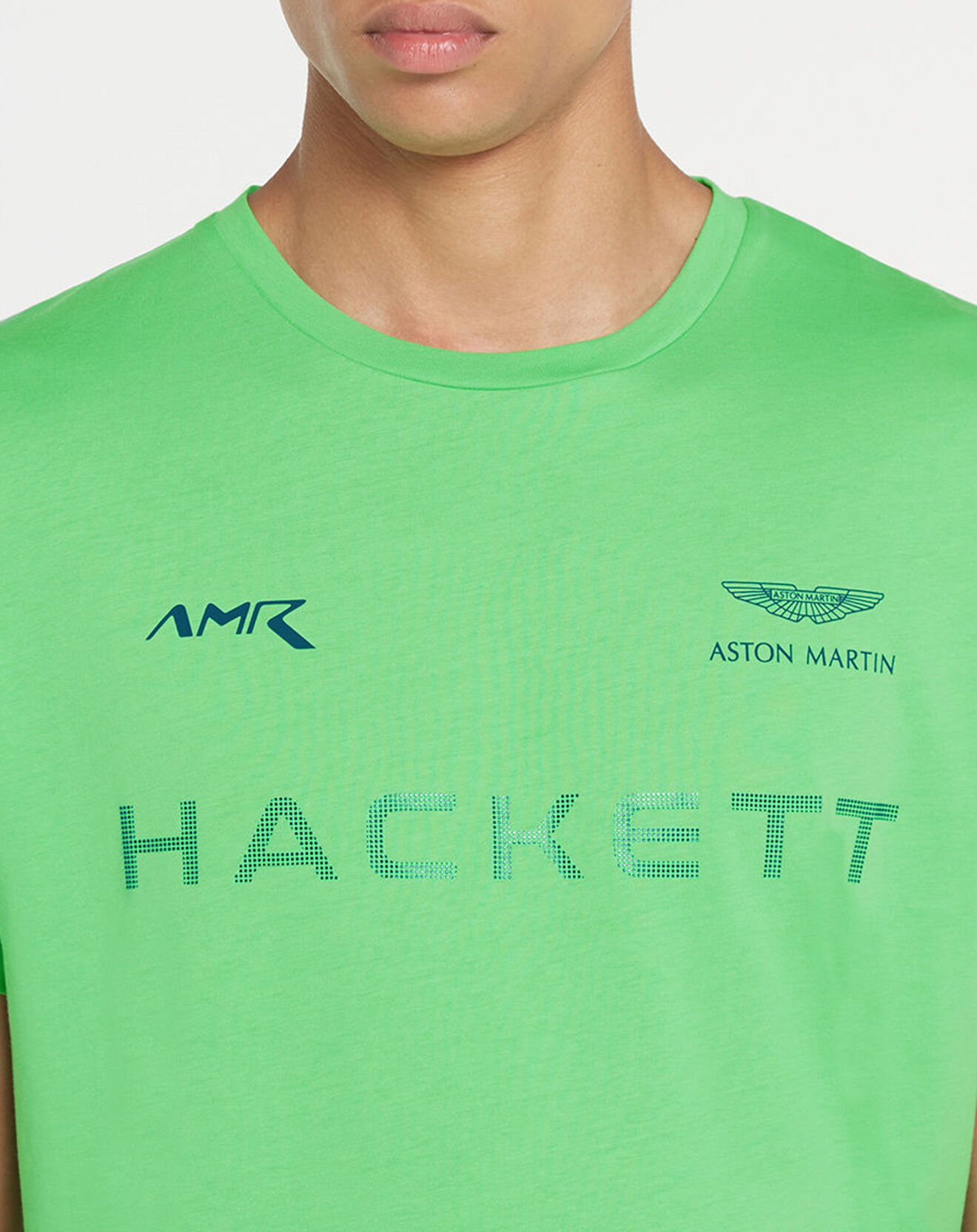 Hackett London T-Shirt Aston Martin Racing vert fluo
