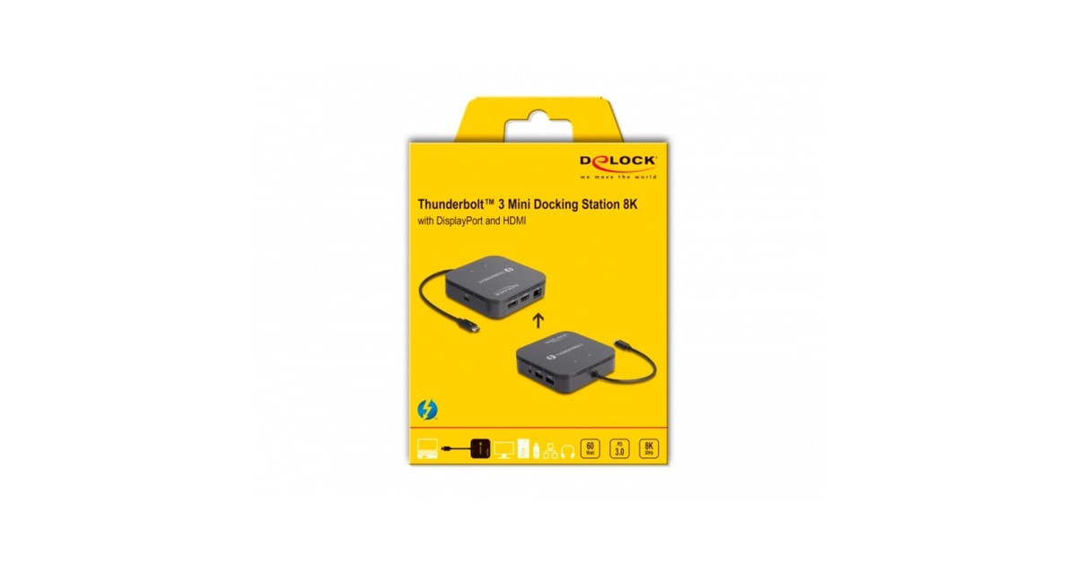 DeLOCKThunderbolt 3 Mini Dockingstation 8K  (Zwart)