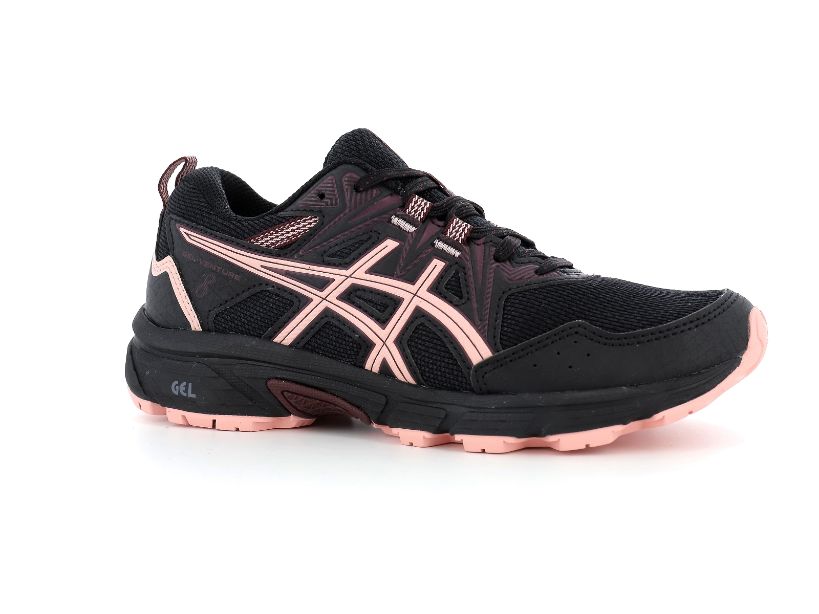 Asics-GEL VENTURE 8 Matières combinées Noir Rose