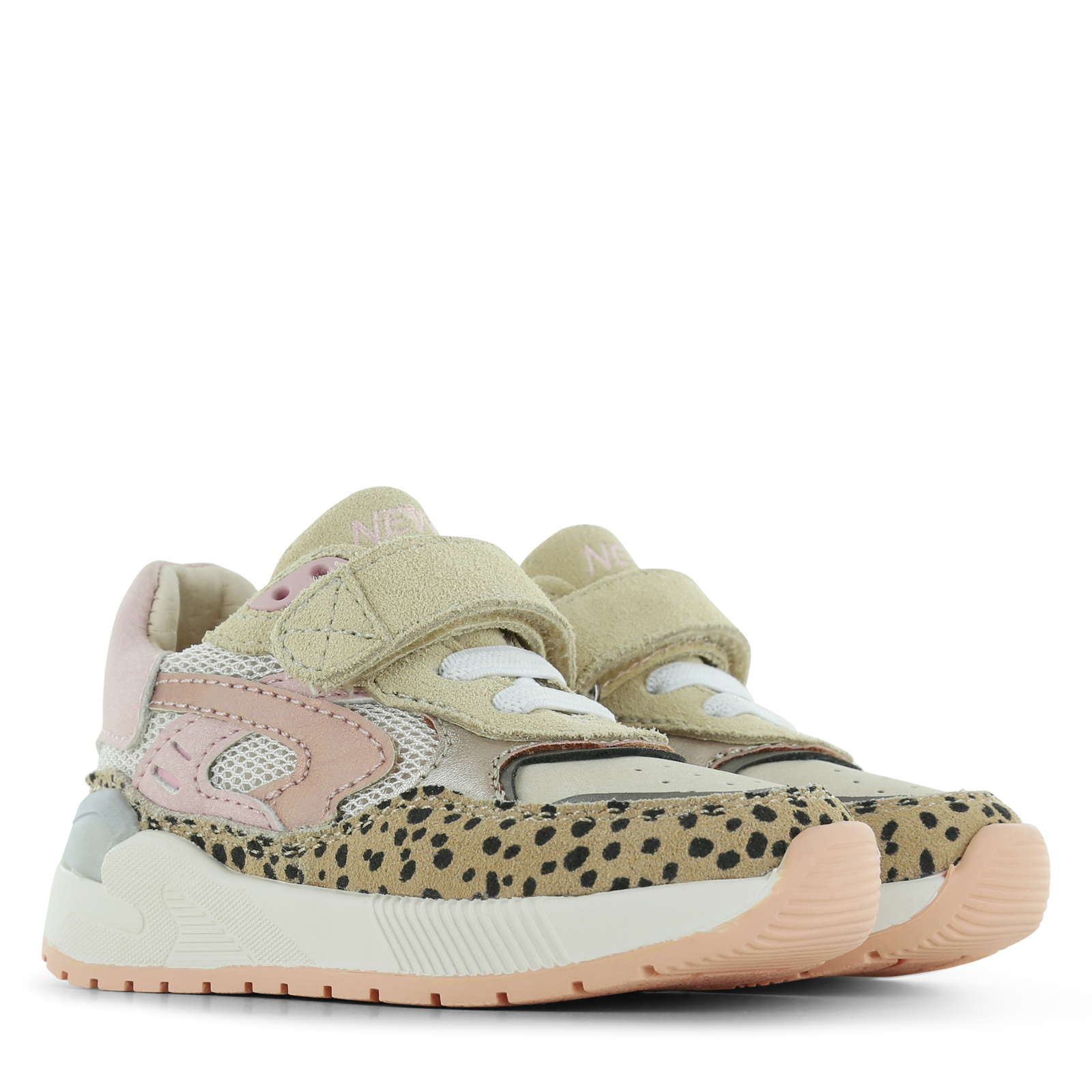 Shoesme sneaker met panterprint Leer, Microleer | Meisjes schoenen