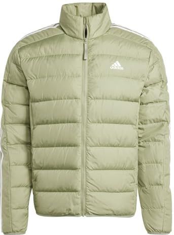 adidas - Essentials 3 Stripes Light Down Jas - Groen - Regular Man