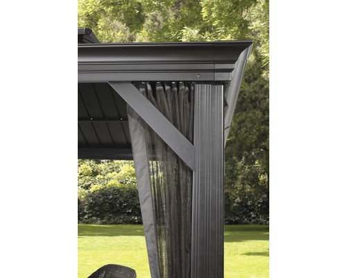 SOJAG Messina 10x12 paviljoen met klamboe 353 x 288 cm antraciet
