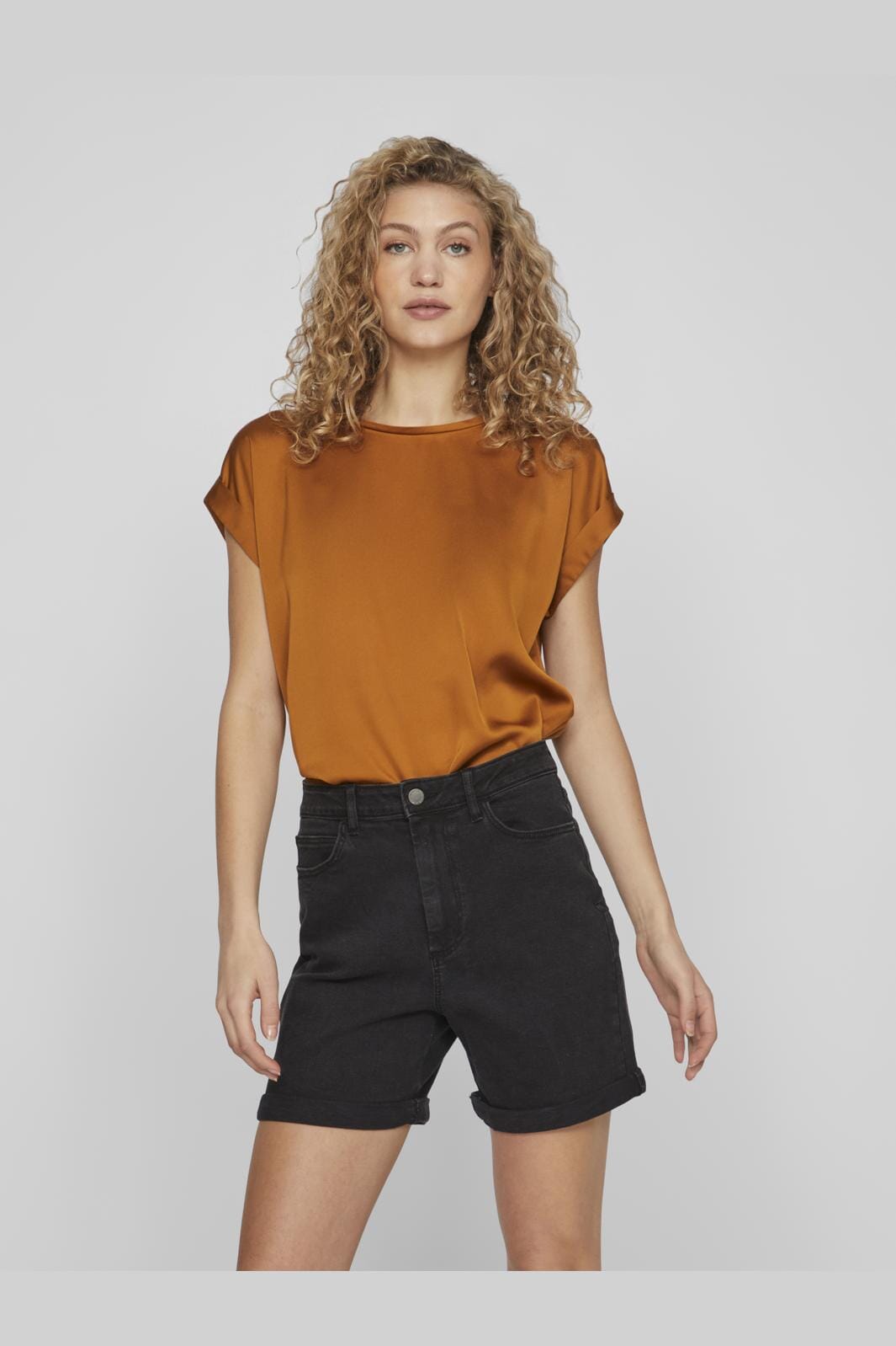 Vila Viellette S/S Satin Top