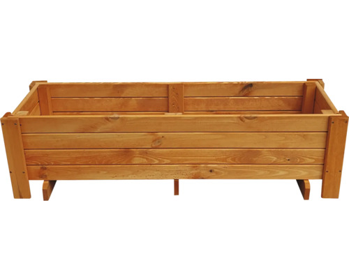 Houten bloembak “Romantica” 34 x 38 x 118 cm honingkleurig